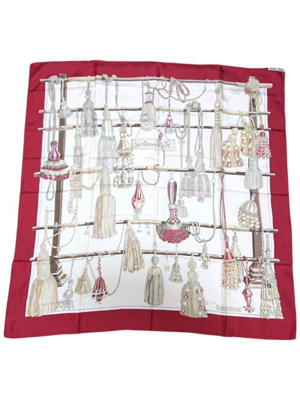 Hermes Carre 90 Passementerie Tassel Silk Scarf - Gem